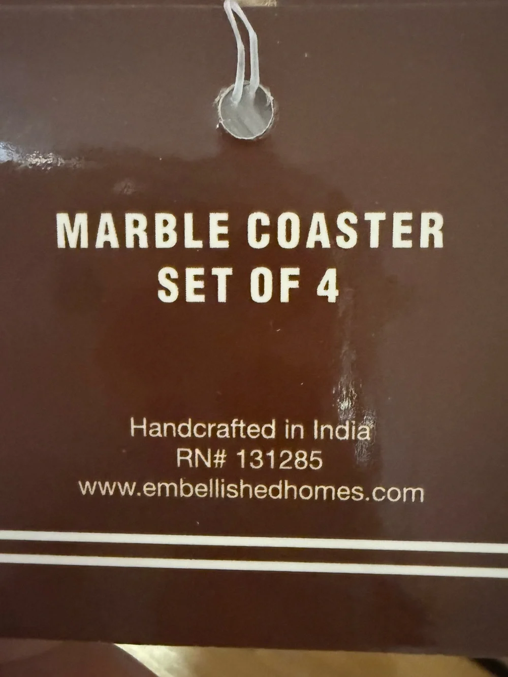 Football Entertaining Football Shaped Marble Coaster Set Of 4 - NWT